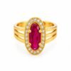 AARHA elegant micro gold ruby ring